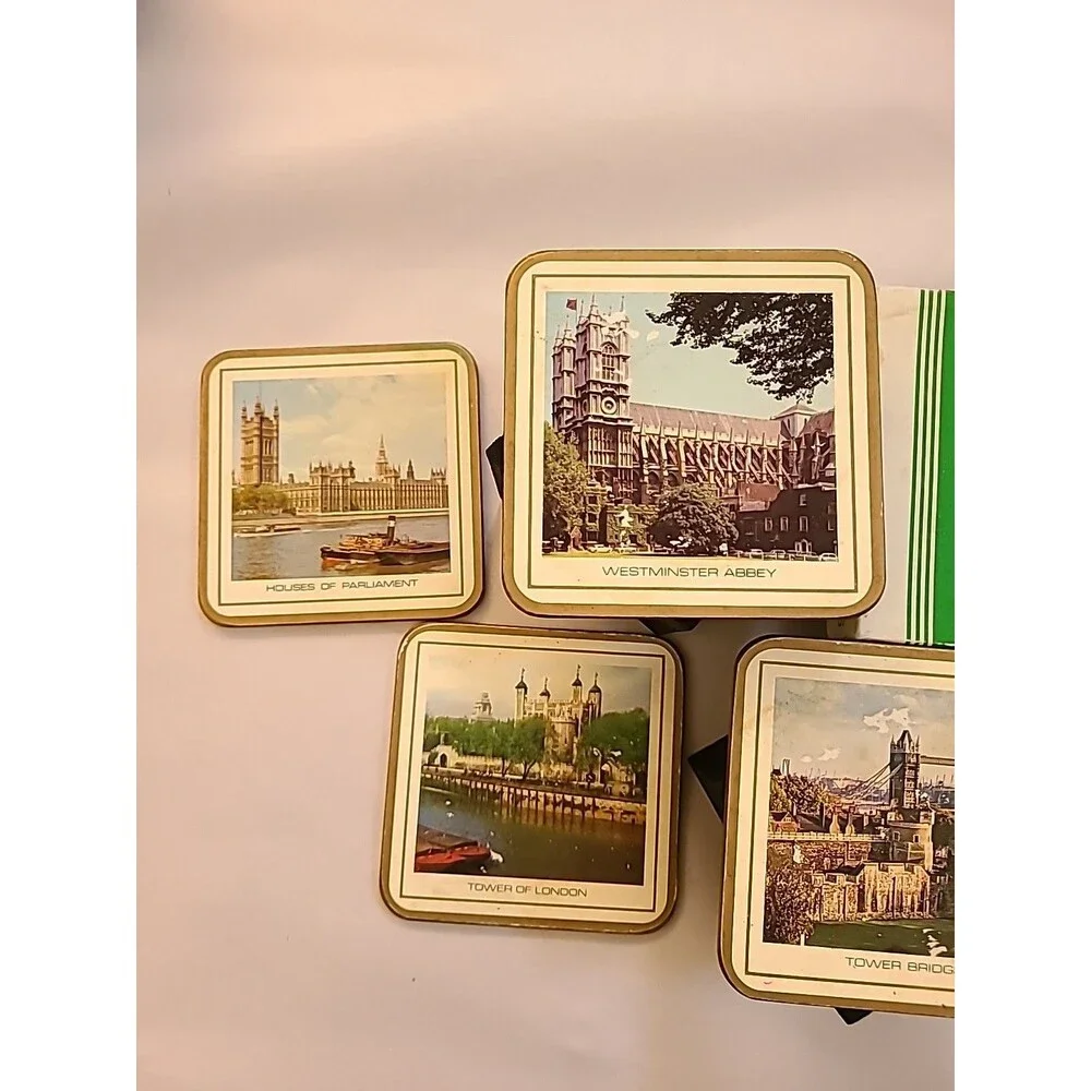 Vintage Pimpernel Box Set of 6 Coasters #508 London Scenes